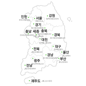 전국 매장 지역 지도