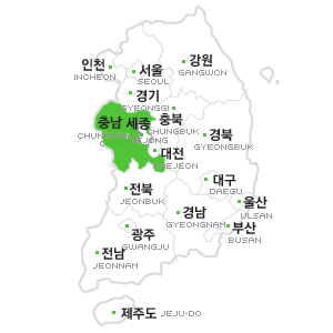 충남 매장 지역 지도