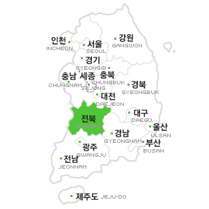 전북 매장 지역 지도