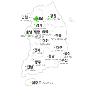 서울 매장 지역 지도